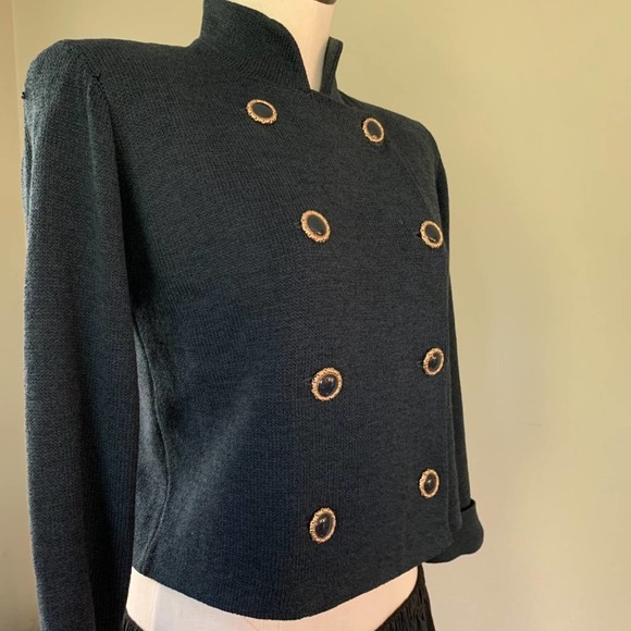 St John By Marie Gray Double Breasted Jacket Blazer Santana Knit Size Small - Picture 7 of 12